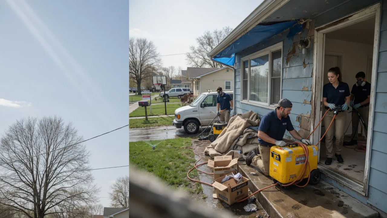 Basement Flood Cleanup in Easton, IL near me